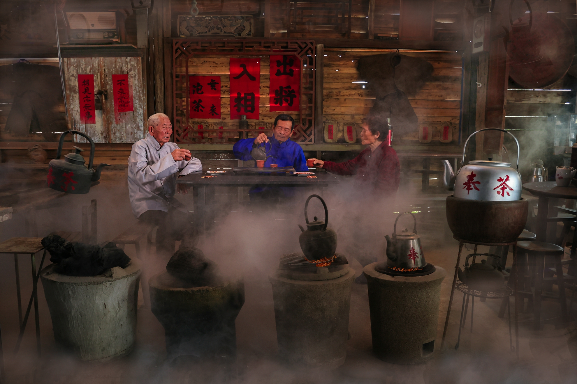4月-入選-老茶館飲茶-楊清福
