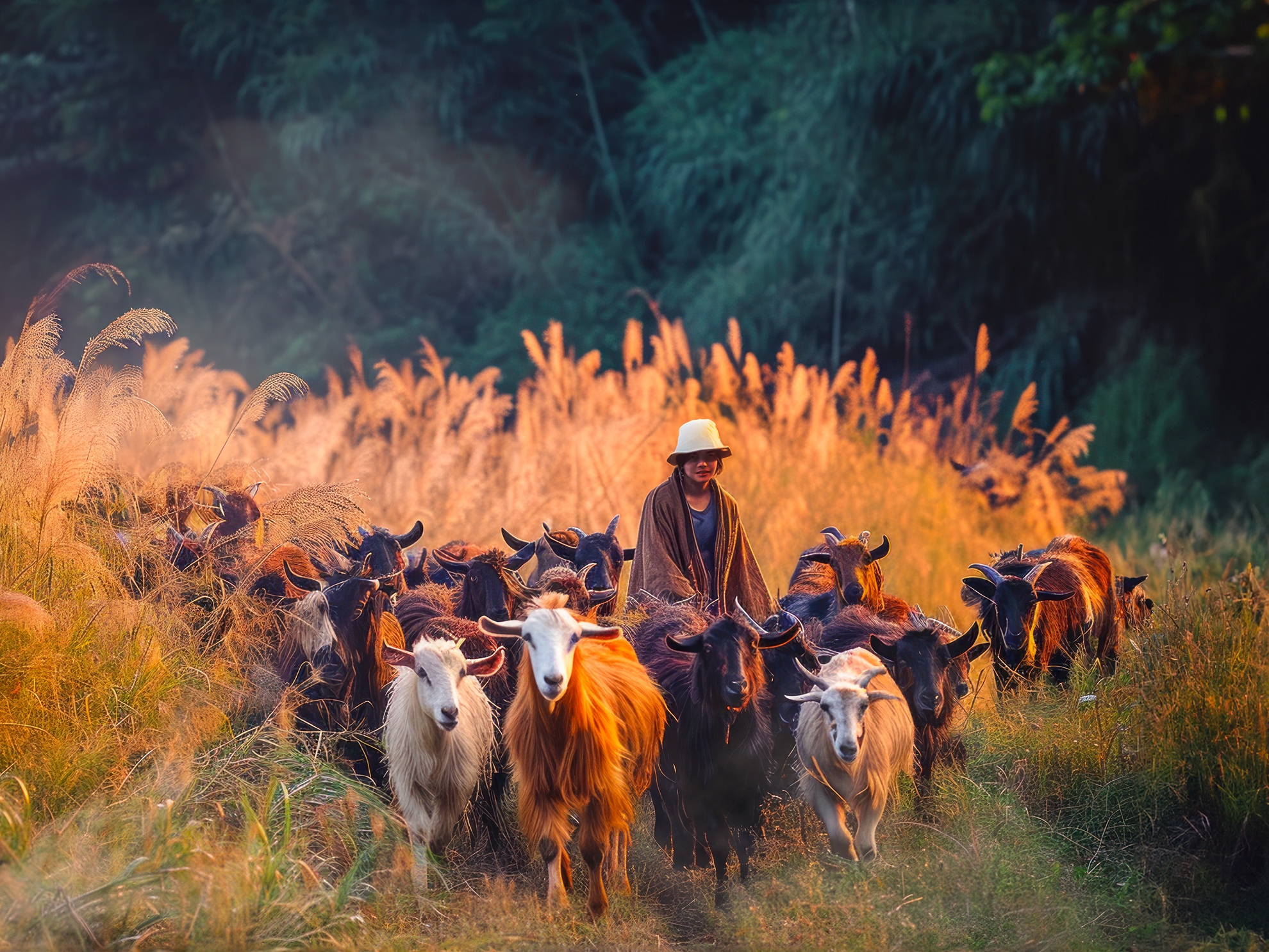 1月-佳作-吳(糸秀)華牧羊人