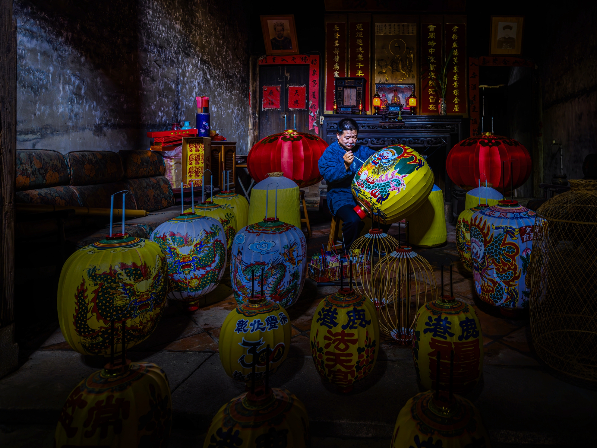 7月-(春)-佳作-黃清圳-畫燈籠