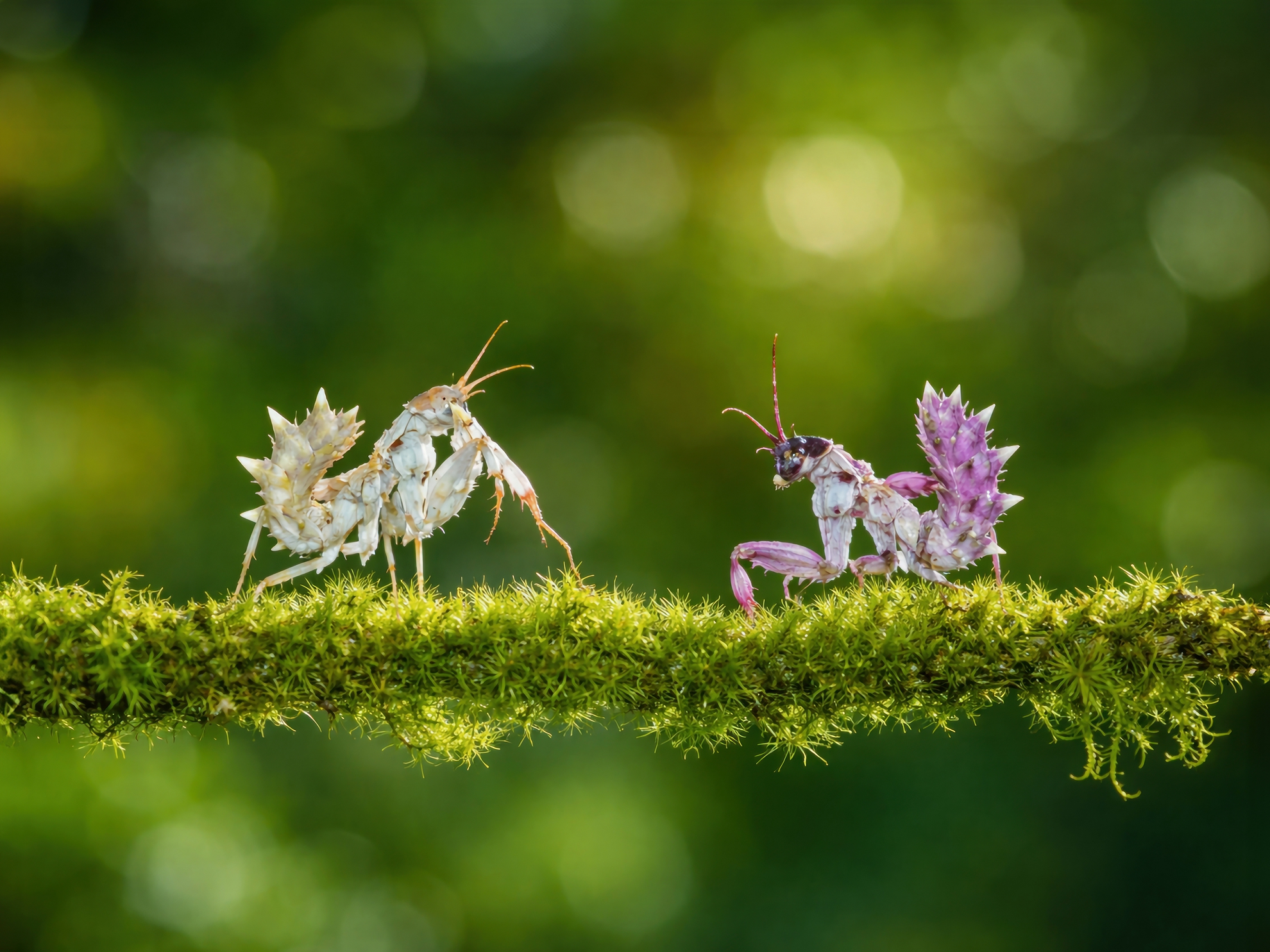2月-(春)-佳作-姚國山-蘭影雙螳
